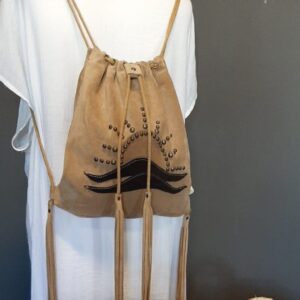 Mochila Sunrise de piel de serraje