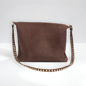 bolso de cuero marron